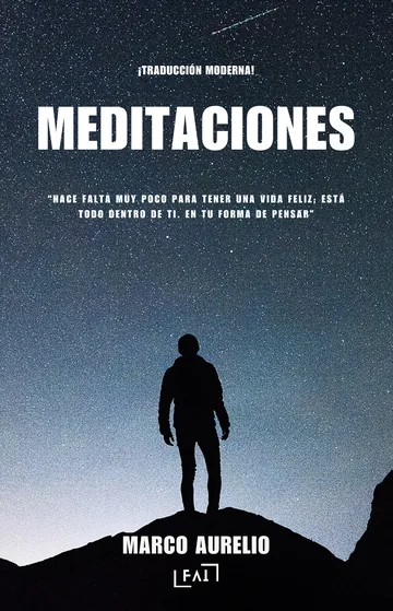 Tapa de Meditaciones, de Marco Aurelio (tapa azul)